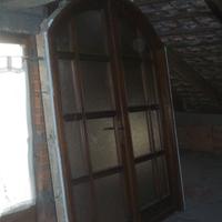 Porta a due ante  in noce nazionale