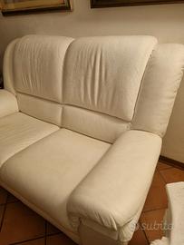 Divano in pelle bianca Chateau d' Aux