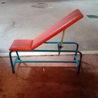 Panca + n. 2 supporti per bilanciere + pesi vari