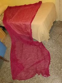 coppia tenda fucsia trasparente spazio fascia inte