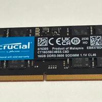 Ram Crucial SODIMM DDR5 1x16gb