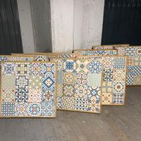 9 tavoli legno e ceramica (20cadauno)