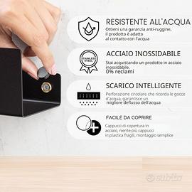 Mensola doccia acciaio inox antiruggine 60 cm