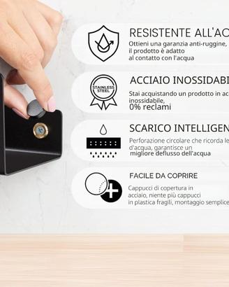 Mensola doccia acciaio inox antiruggine 60 cm