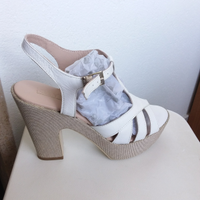 Scarpe aperte per donna bianche con tacco estive