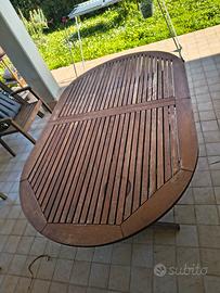 tavolo in legno per esterno
