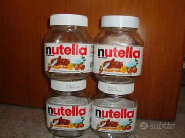 Barattoli Nutella Ferrero 4 Vetro 750gr. Anni '80
