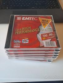 NUOVI 7 CD-R EMTEC 700Mb 52X 80 min