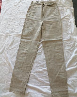 Pantaloni elasticizzati beige 