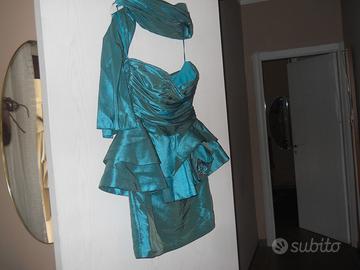 Pierre cardin abito verde da cerimonia 44