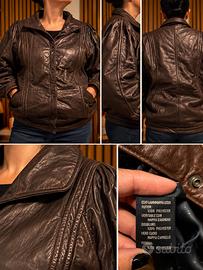 Giubbotto donna vintage nappa marrone