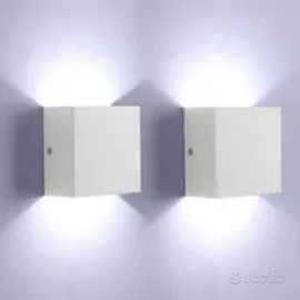 Confezione da 2 Applique LED 6w Bianco - Nero