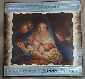 quadro capezzale Natività con 2 lastre argento 925