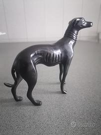 Statua statuetta levriero art deco liberty bronzo