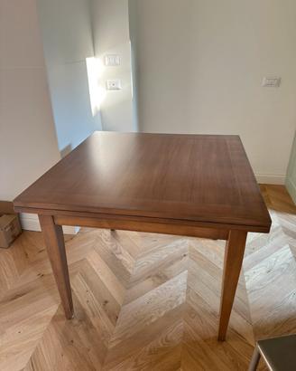 Tavolo legno quadrato allungabile 100x100