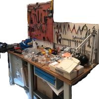 Banco da lavoro officina profess. 200x75cm + morsa