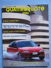 Quattroruote n.437-1992-prova Honda-BMV-Audi-Volvo