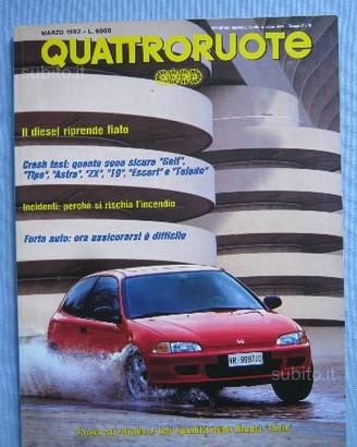 Quattroruote n.437-1992-prova Honda-BMV-Audi-Volvo