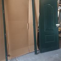 Porta antincendio colore verde nuova con telaio se