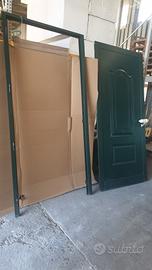 Porta antincendio colore verde nuova con telaio se