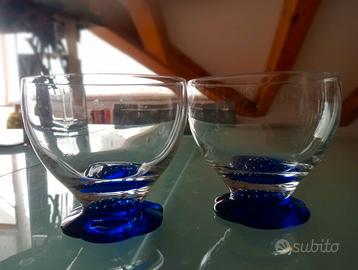 coppia di coppette in vetro da dessert 