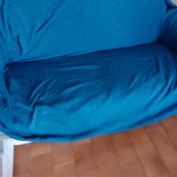Copri divano blu 3 posti