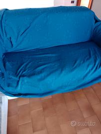 Copri divano blu 3 posti
