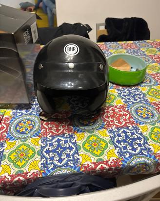 Casco moto Demi-Jet BHR Nero Lucido taglia L