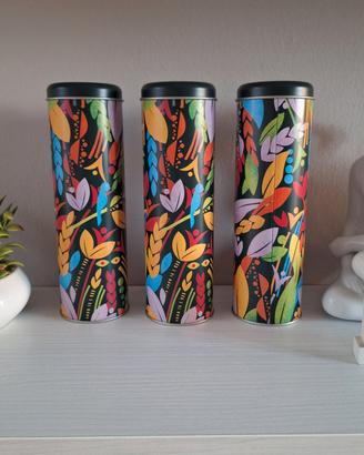  3  contenitori latta design 