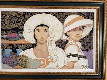 Pittura Mori di Civitarese con cornice 70x100