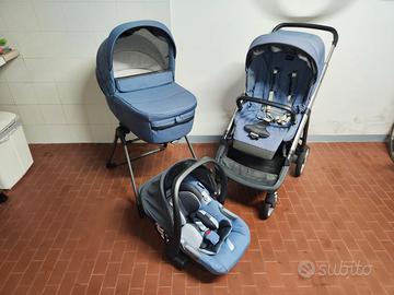 Trio Inglesina Aptica Jeans completo + base Isofix