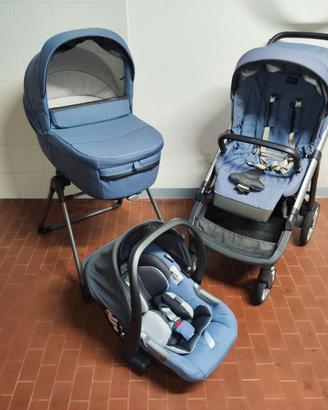Trio Inglesina Aptica Jeans completo + base Isofix