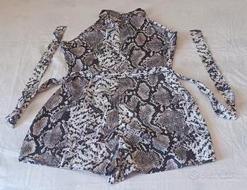 VESTITO ESTIVO TUTA DONNA CORTA MIS.M LAMPO CINTA 