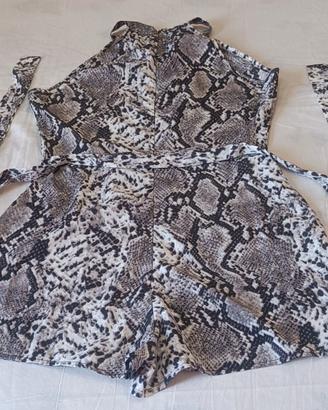 VESTITO ESTIVO TUTA DONNA CORTA MIS.M LAMPO CINTA 
