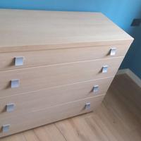 comò cassettiera colore rovere chiaro