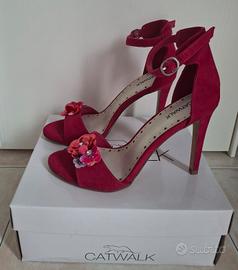 n.40: nuovi sandali donna con fiore in paiettes 