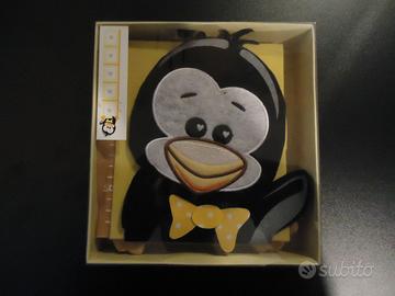 Portafoto pinguino con altezza