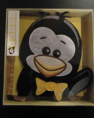 Portafoto pinguino con altezza