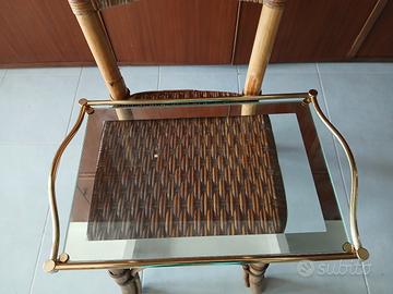 Vassoio in metallo e vetro