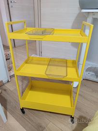 carrello Ikea giallo con inserti in plastica