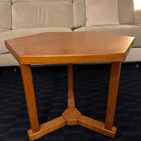 tavolino da salotto in legno esagonale