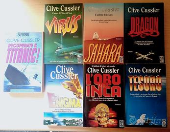 Sette libri di Clive Cussler in edizione economica
