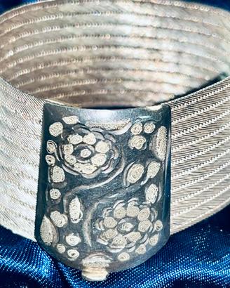 Bracciale in argento a maglia larga