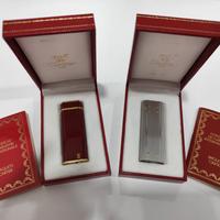 Accendini NOS Cartier Vintage Santos e Red Laque