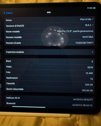 Ipad pro 12.9 quarta generazione