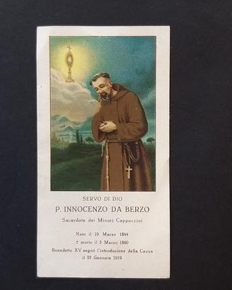 Santino PADRE INNOCENZO DA BERZO Del 1925