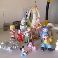 13 personaggi e oggetti di porcellana bomboniere m