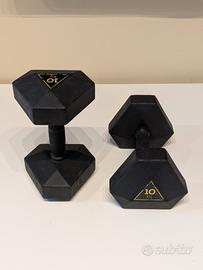 Coppia Manubri Pesi Palestra 10 kg
