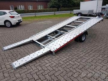 Rimorchio trasporto auto monoasse  360 x 190 cm.