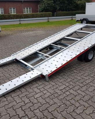 Rimorchio trasporto auto monoasse  360 x 190 cm.